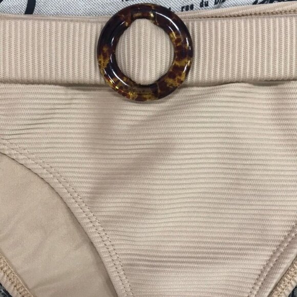 NWOT TOPSHOP Mink Ribbed Belt Bikini Bottoms - Picture 5 of 6